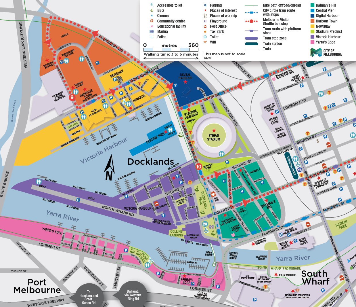 Melbourne Docklands Location Map 